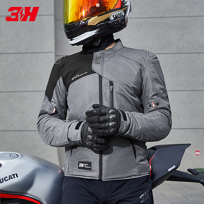 Summer Motorcycle Racing Jacket Men Breathable Mesh Biker Jacket Waterproof Protective Gear Coat Motorbike Reflective Clothing