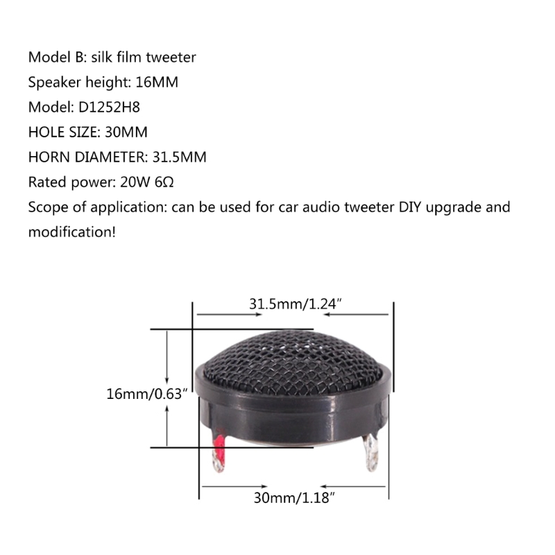 2Pcs Car Speaker Vehicle Door Auto Audios Music Stereos Treble Car Audios Horns Vehicle Tweeter Frequency HifiSpeaker