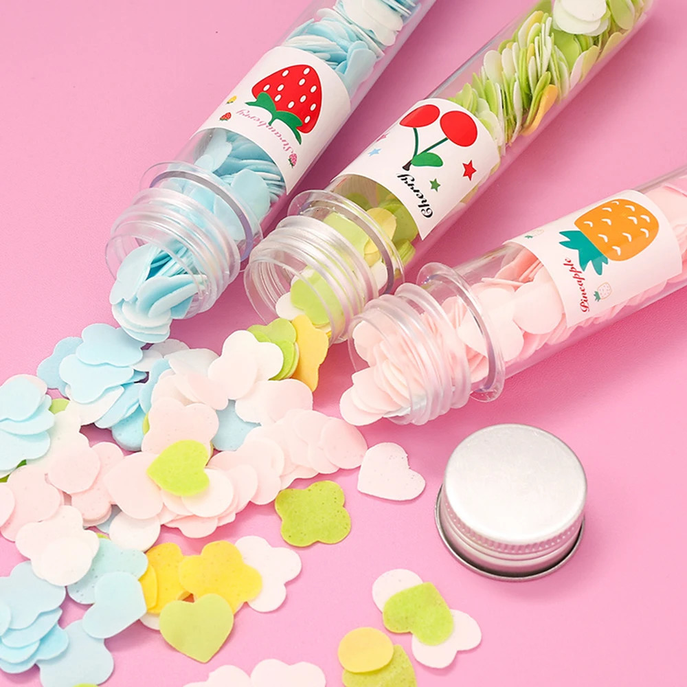 501001000PCS Portable Disposable Paper Soap Travel Soap Sheets Flowers Shape Mini Scented Slice Sheets for Outdoor Washing 240629
