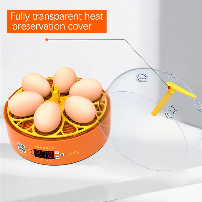6/9/12 Eggs Incubator Fully Automatic Turning Hatchery Incubator Brooder Machine Farm Animals Egg Digital Temp Control Incubator