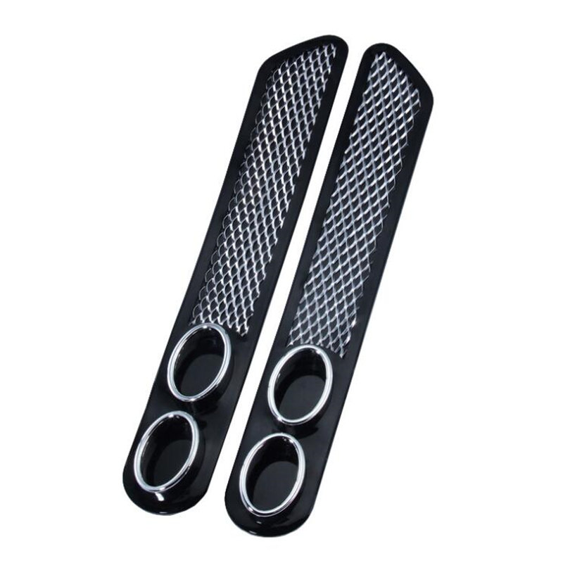 ABS Rubber Dummy Dual Exhaust Pipe Stickers Car Styling 2Pcs/Set Accessory Exhaust Muffler Tip Pipe Auto Accessories