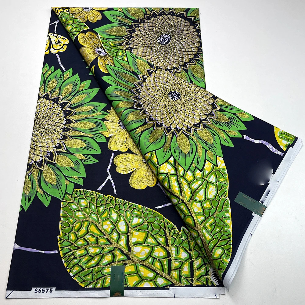 est Grand Super 100%Cotton African Golden Wax Fabric 6 Yard High Quality Wax Print Ankara Fabric For Sewing Women Party Dress 240618