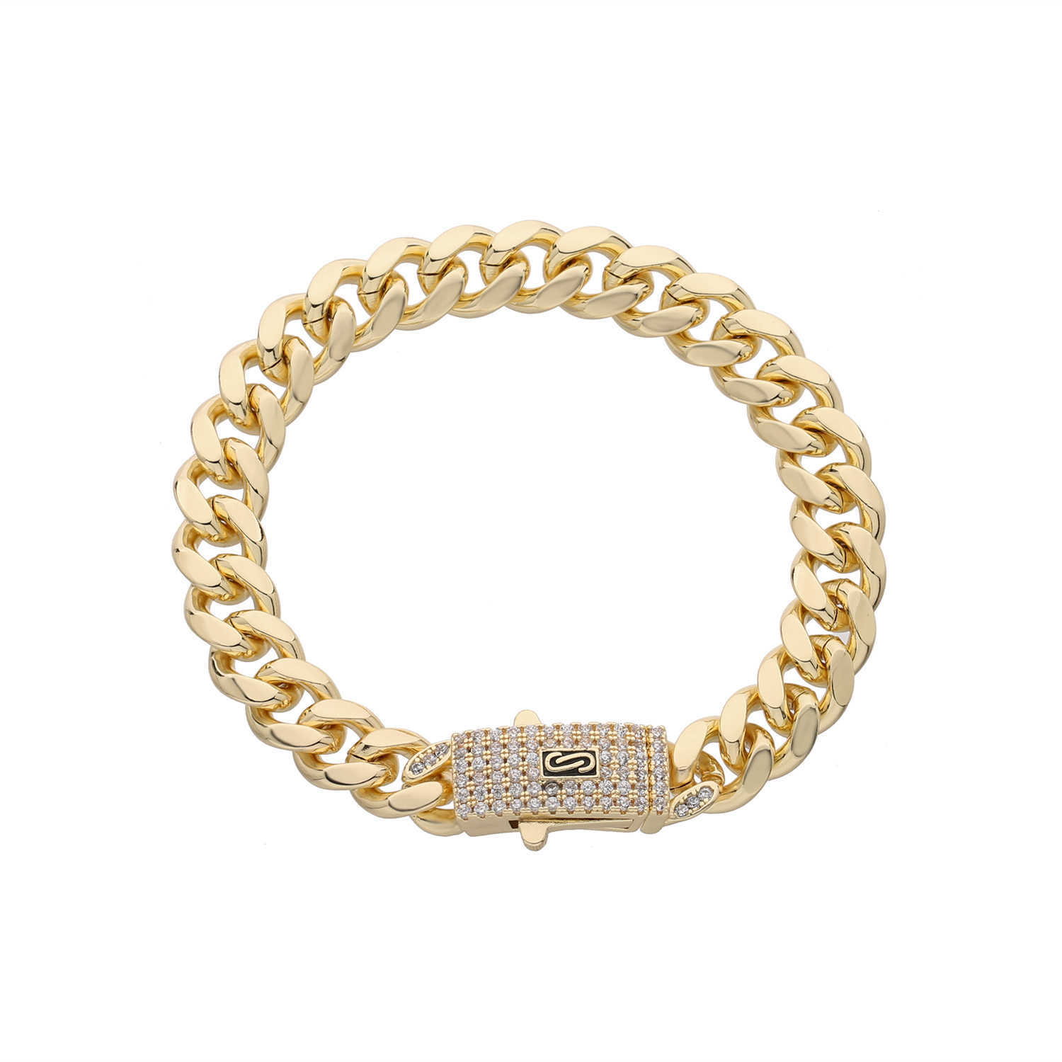 Wholesale 6MM 8MM 10MM12MM Monaco Necklace Factory Direct Sales Hip Hop Style Vvs Dia Cuban Chain Bracelet