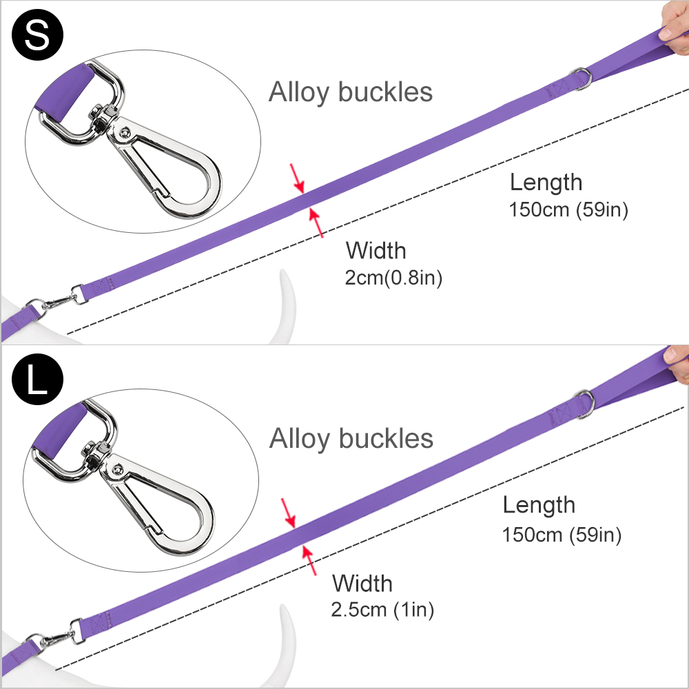 Waterproof Dog Leash Small Medium Large Durable PVC Long Pet Leashes for Walking Recall Training Running Rope Outdoor Long Leash