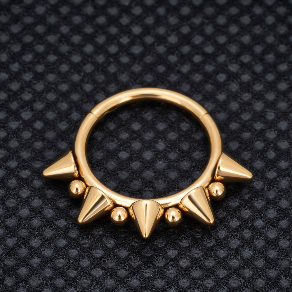 Implant Grade 100% G23 ASTM F136 Titanium Alloy Hoop Nose Rings Clicker Helix Septum Piercing Earrings Body Jewelry