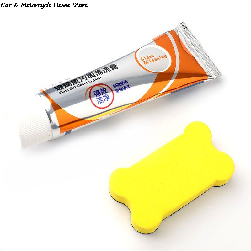 50g Auto Car Glass Polishing Glass Oil Film Removing Paste Clean Polish Paste for Bathroom Window Front Windshield Agent Tools