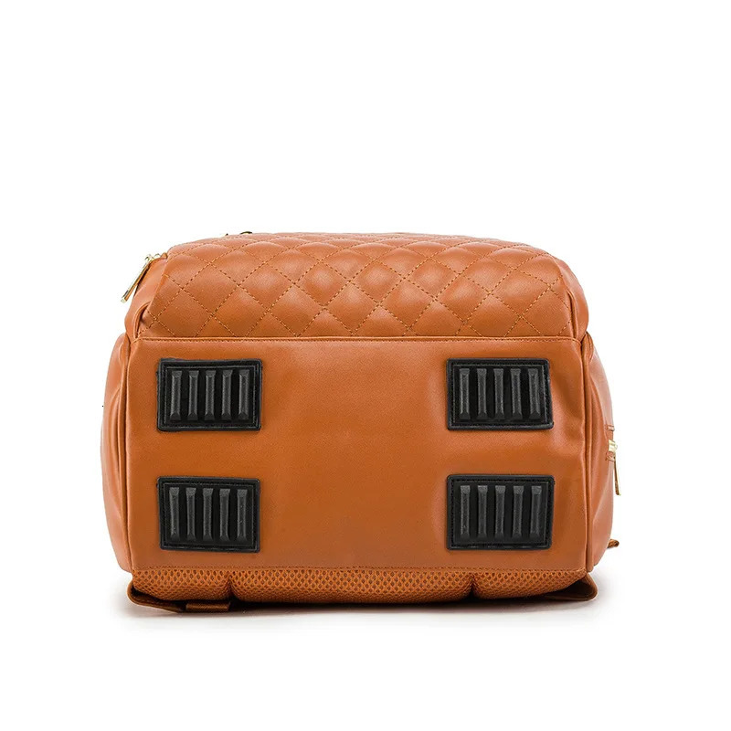 PU Mummy Bag Multifunction Upgrade Fashion Multifunction Large Capacity Maternity Package Mummy Foreskin Backpack Stroller 240618