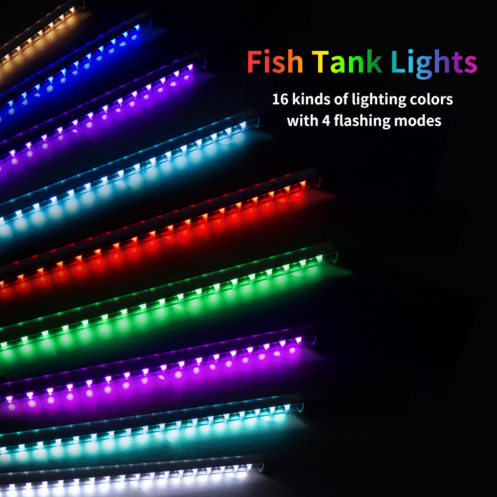 7-22.8 inch High Brightness LED Aquarium Light Viewing Fish Tank Diving Light Waterproof Fish Tank Light With Remote Control