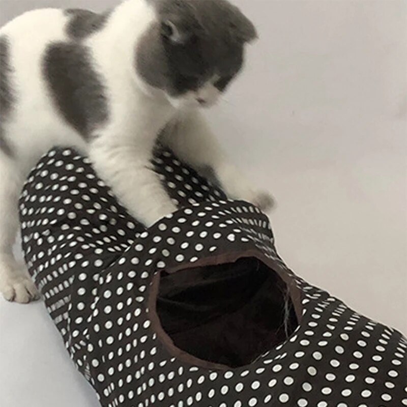 Pet Cat Tunnel Toy Collapsible Tube Toy Play Indoor Outdoor Kitty Puppy Toys with Ball for Puzzle Exercising Hiding Training