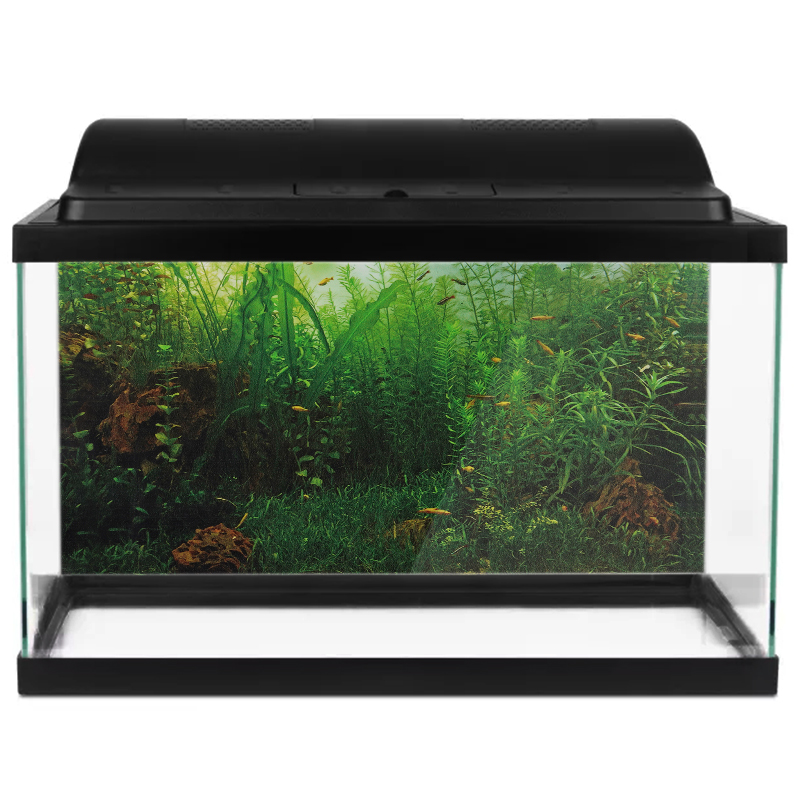 Aquarium Background Poster PVC Adhesive Sticker Fish Tank Seafloor Water Grass Background Decoration Painting PVC Sticker