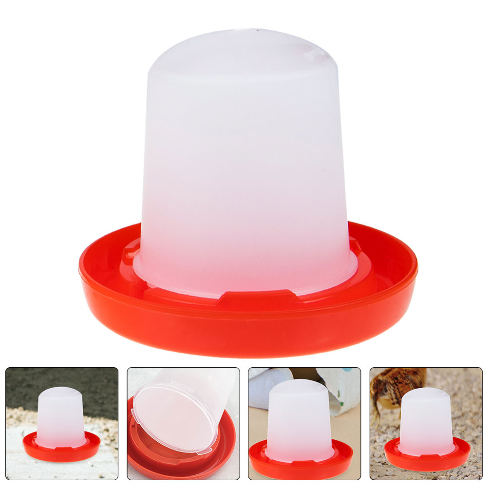 Chicken Drinking Bucket Poultry Water Trough Coop and Feed Bowls Duck Food Feeder Containers Cups Dispenser Accessories