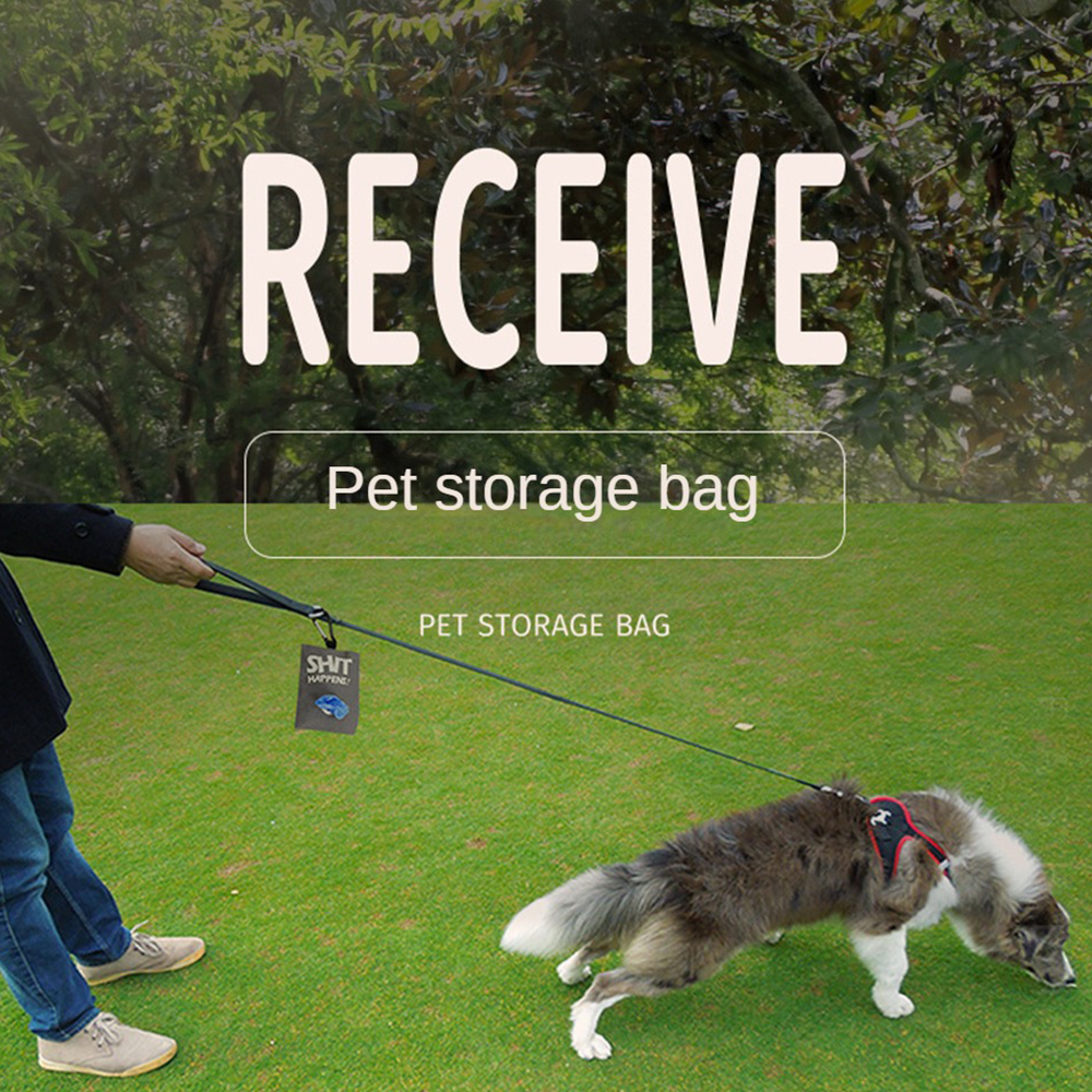 Canvas Garbage Bags Pet Pets Supplies Poop Bag Dispenser Portable Dog Poop Waste Bag Holder Outdoor Puppy Cat Pick Up Organizer