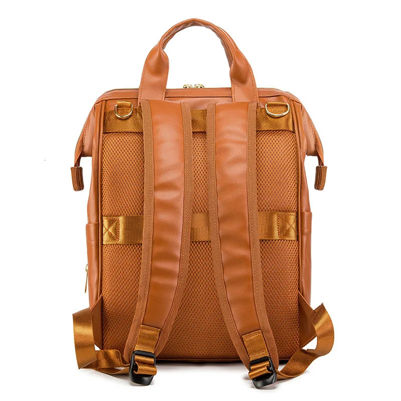 PU Mummy Bag Multifunction Upgrade Fashion Multifunction Large Capacity Maternity Package Mummy Foreskin Backpack Stroller 240618