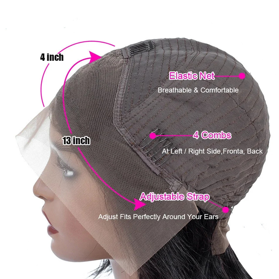 Kinky edge Wigs Short Bob 13x4 Front 180% Frontal Human PrePlucked Baby Hair band Lace Closure Curly Wig 240625