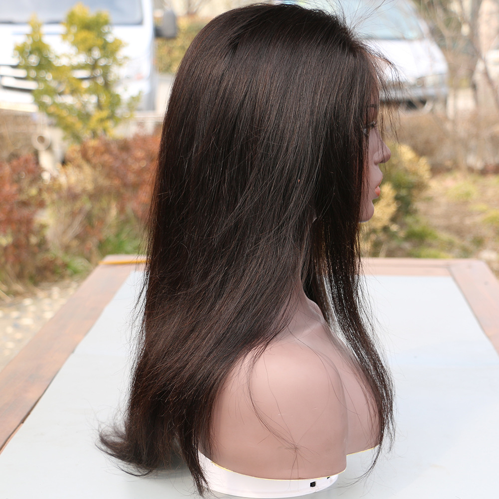 180 Density 360 Lace Frontal Straight Human Hair Wigs Brazilian 10-20 inch Synthetic Front Closure Wig For Women