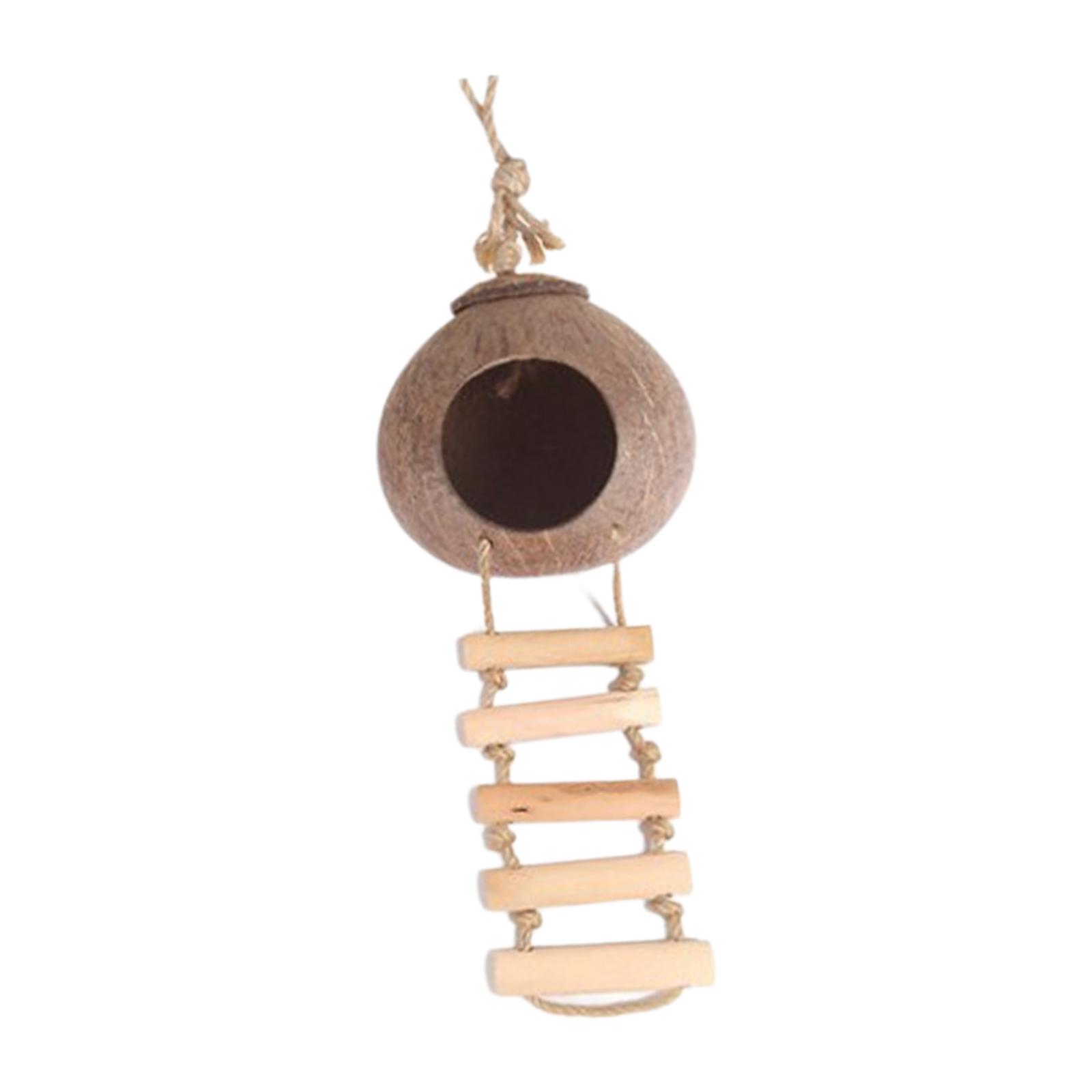 Coconut Bird Nest Birdhouse Small Animals House for Finches Parrot Budgies