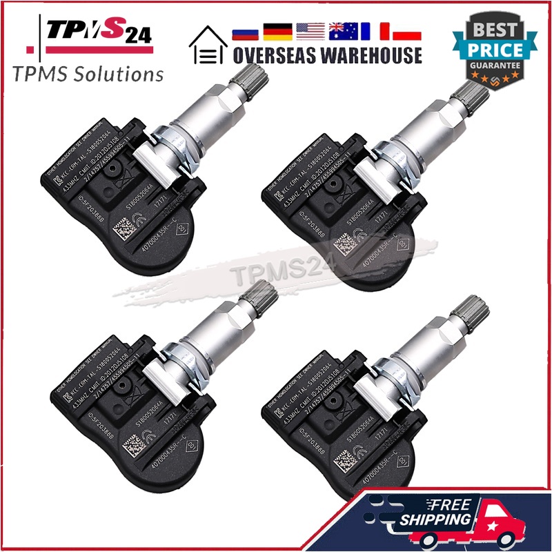 4PCS TPMS For Renault Fluence Laguna Grandtour Latitude Megane III Grandtour Megane 433Mhz TIRE AIR PRESSURE SENSOR 407000435R