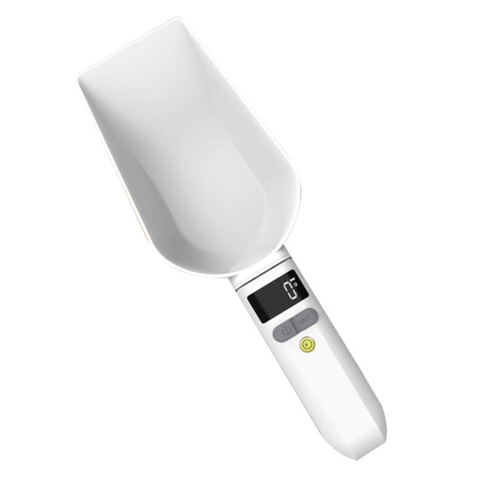 Pet Food Weighing Spoon Electronic Pet Food Scoop Weighing Digital Scale Spoon Dog Cat Food Measuring Cup Feeding Bowls