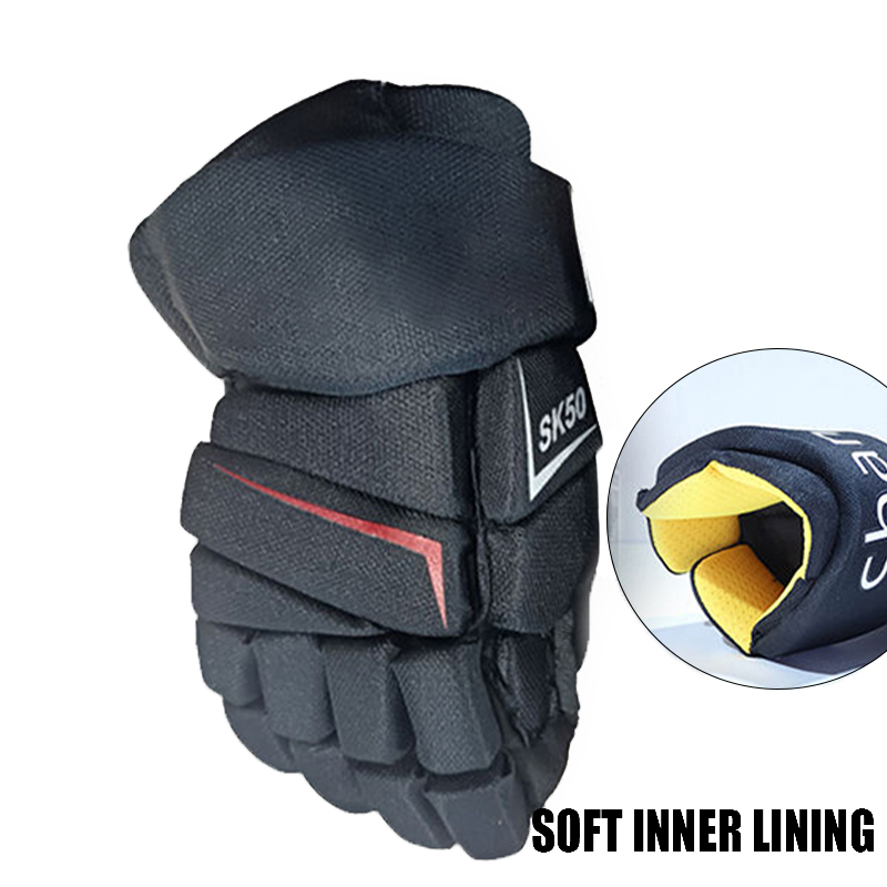 Hockey Gloves Perfect Fit Ice Hockey Gloves Durable & Lightweight Protective Equipment for Lacrosse for Youth, Junior & Senior