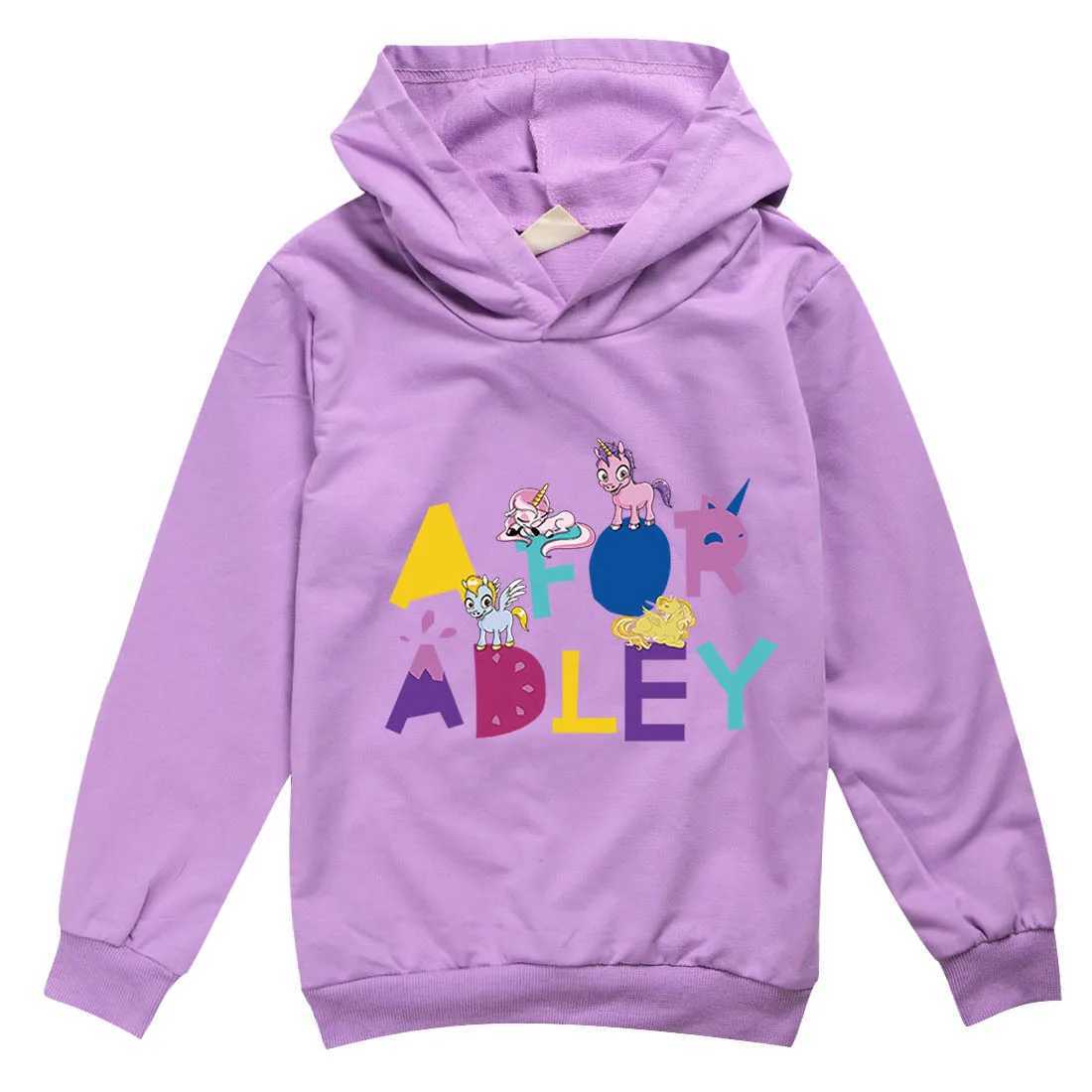 Hoodies Sweatshirts 2024 Spring A FOR ADLEY Clothes Kids Cartoon Jumper Baby Boys Hooded Sweater Toddler Girls Hoodies Children Casual Sweatshirt WX6.