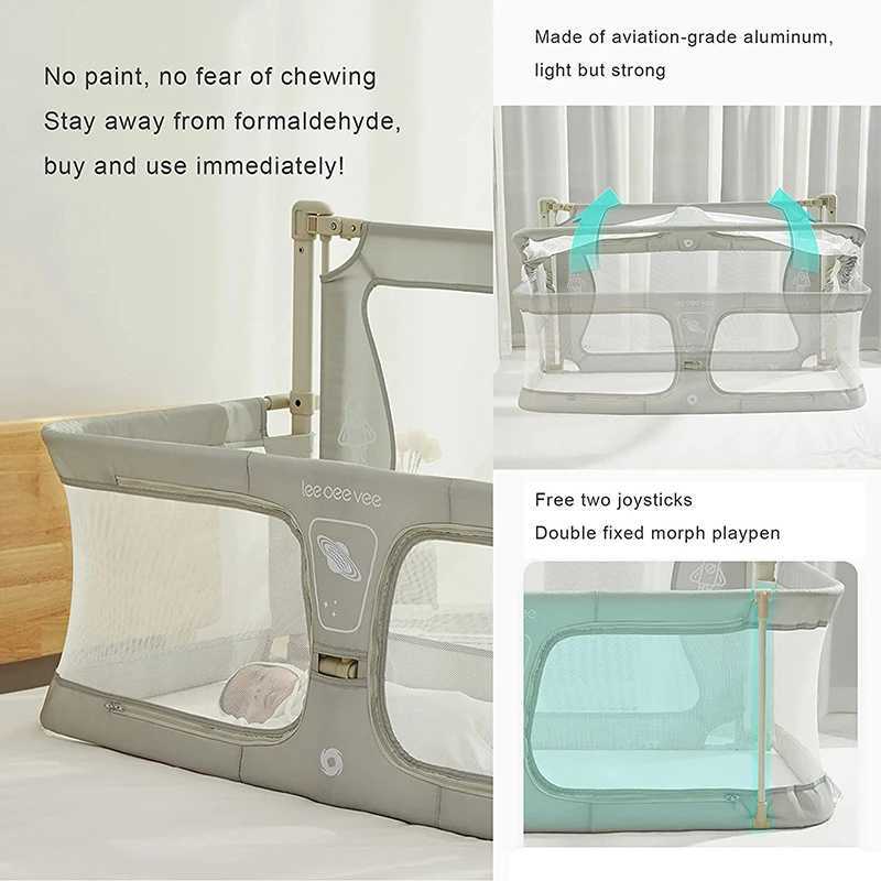 Baby Cribs Simple and Lightweight Baby Cot Dual-use Comfortable Toddler Baby Bed within Bed Safety Protection Easy To Install Bedside Crib WX
