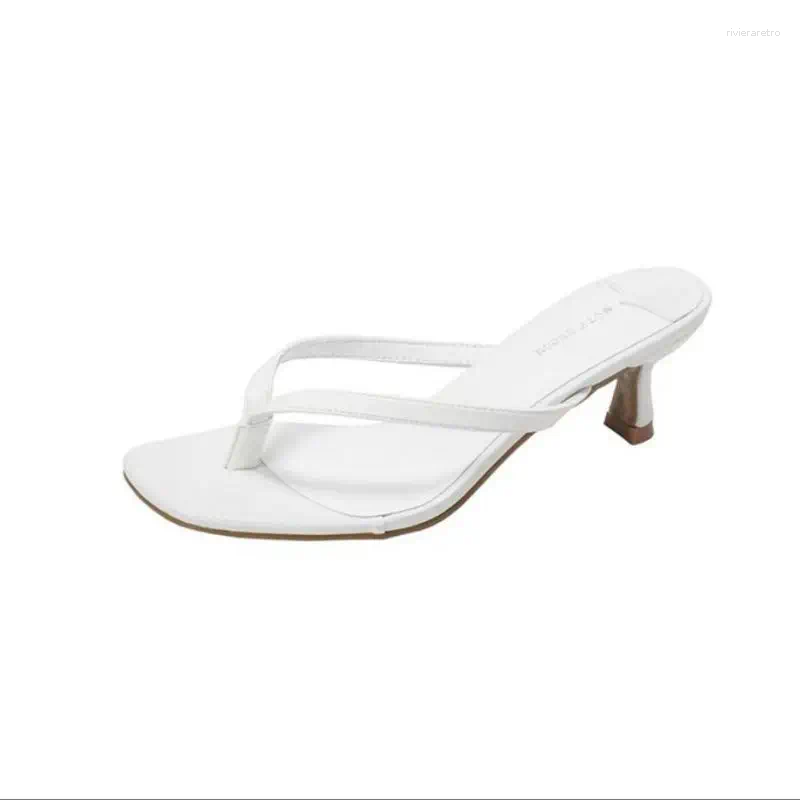 Slippers Comemore 2024 Women Slipper Summer Footwear Outdoor Sandals Ladies Women's Flip ps Thin High Heels Slides Elegant Shoes