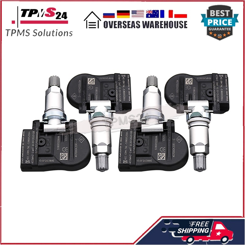 4PCS TPMS For Renault Fluence Laguna Grandtour Latitude Megane III Grandtour Megane 433Mhz TIRE AIR PRESSURE SENSOR 407000435R