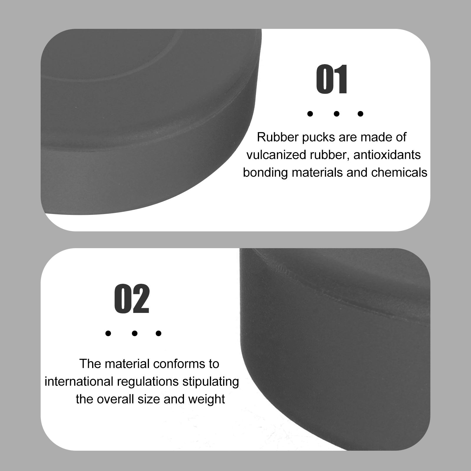 4pcs Professional Ice Hockey Puck Rubber Hockey Puck Ice Hockey Practicing Supplies Daily Training Game Florball Sport Accessory