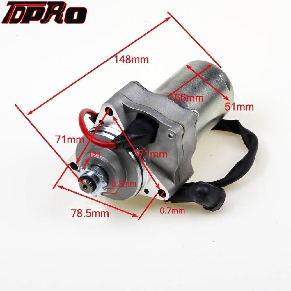 TDPRO Starter Motor Upper Engine 50cc 70cc 90cc 110cc 125cc ATV Quad Go Kart Dirt Bike Buggy Taotao