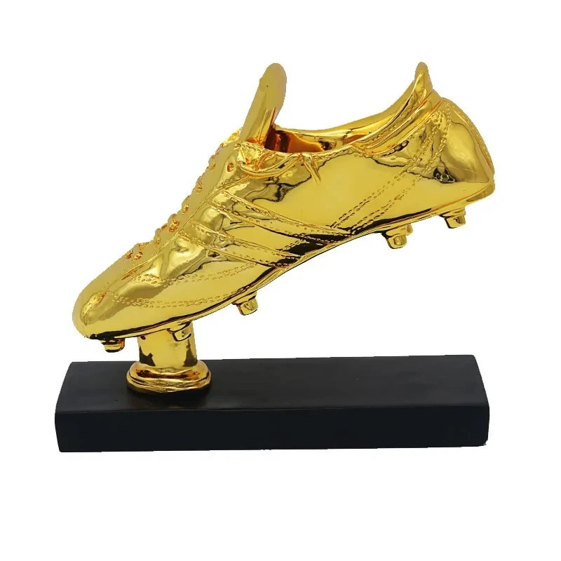 Golden Boot Award Resin Charms Football Match Soccer Fans Souvenir GOLD Plating Shoe Trophy Gift Home Office Decoration Model 240619 - view 3
