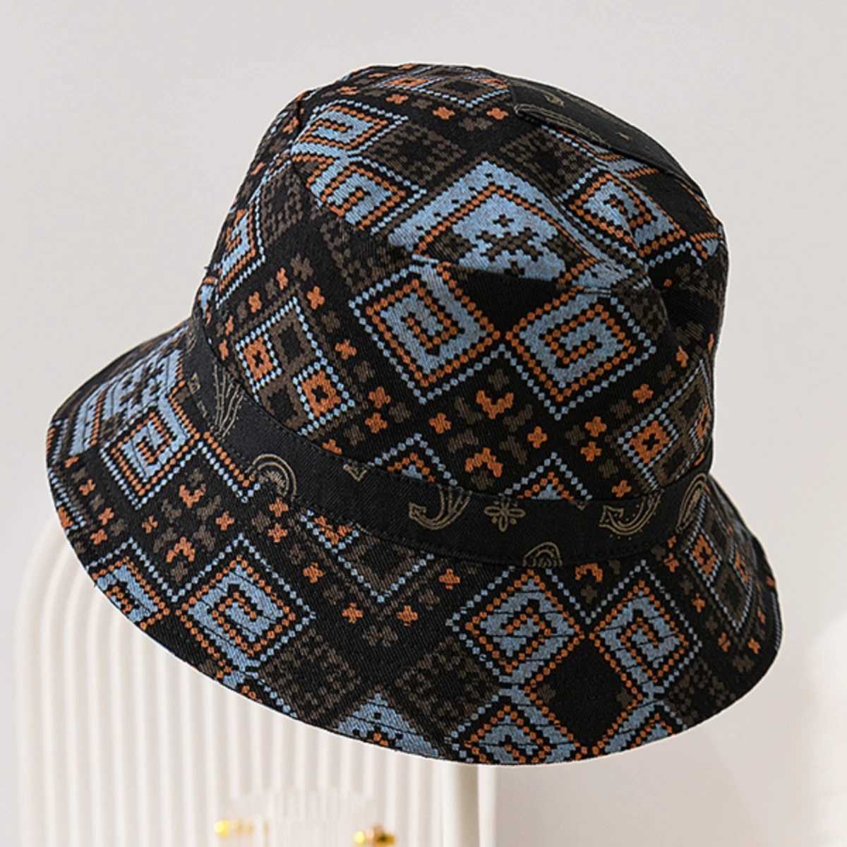 Wide Brim Hats Bucket Hats Hat Female 2024 Spring Korean Version New Niche Design Washbasin Hat Summer UV Protection Sun Bucket Hat