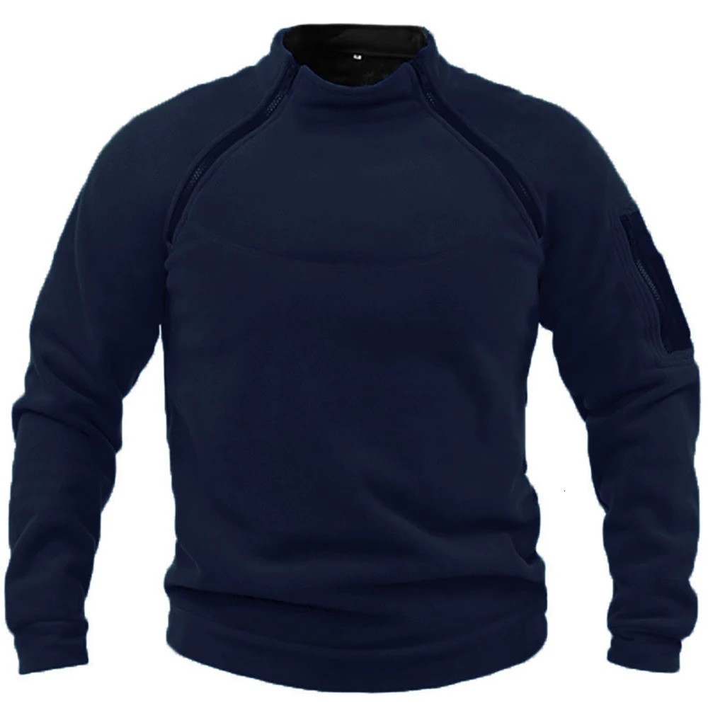 Mens Tactical Outdoor Jacket Hoodie Hunting Clothes Warm Fleece Zippers Pullover Windproof Thicken Winter Male Thermal Coat 240620