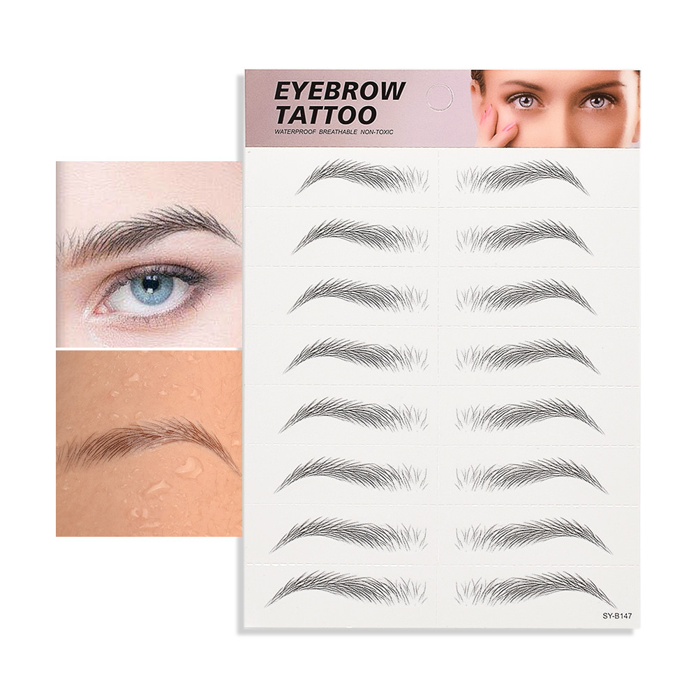 Eyebrow Tattoo Sticker False Eyebrows Waterproof Long Lasting Eye Brows Stickers Makeup Cosmetics Maquillaje