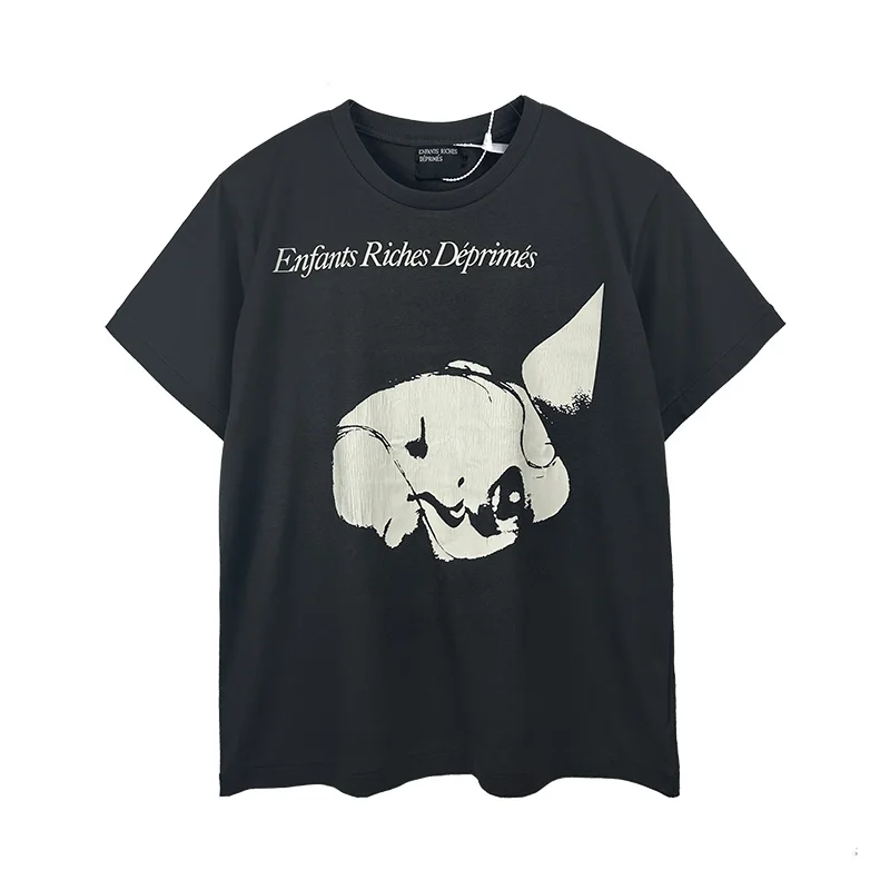 Heavy Fabric Pattern Print T-Shirt Men Women White T Shirts