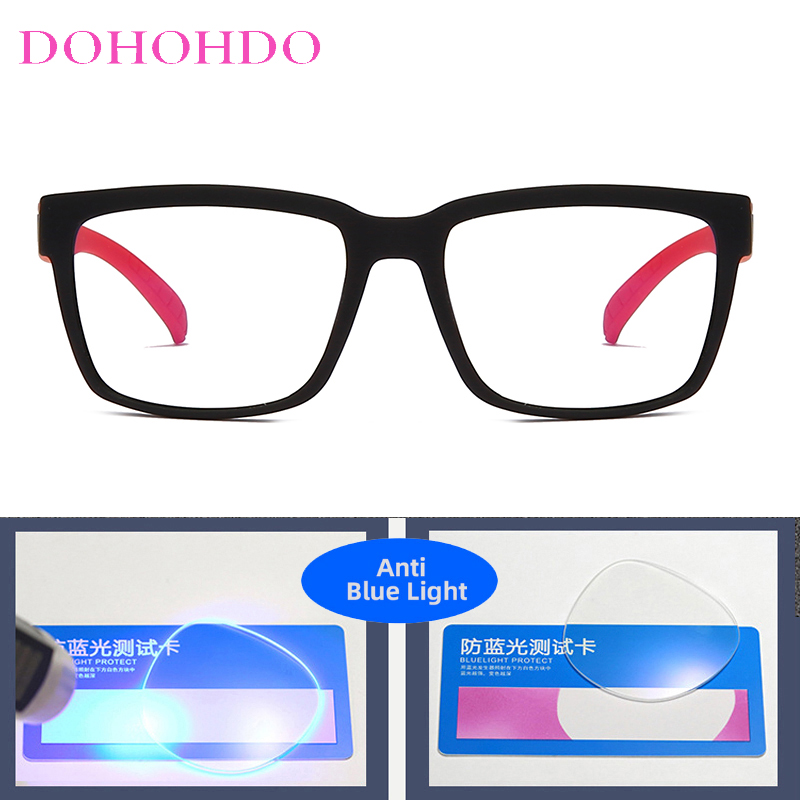 2021 Anti Blue Light Glasses Blocking Filter Reduces Glasses Men Black Blue Square Spectacle Frame Computer Glasses For Women