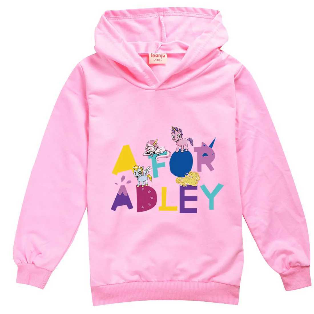 Hoodies Sweatshirts 2024 Spring A FOR ADLEY Clothes Kids Cartoon Jumper Baby Boys Hooded Sweater Toddler Girls Hoodies Children Casual Sweatshirt WX6.