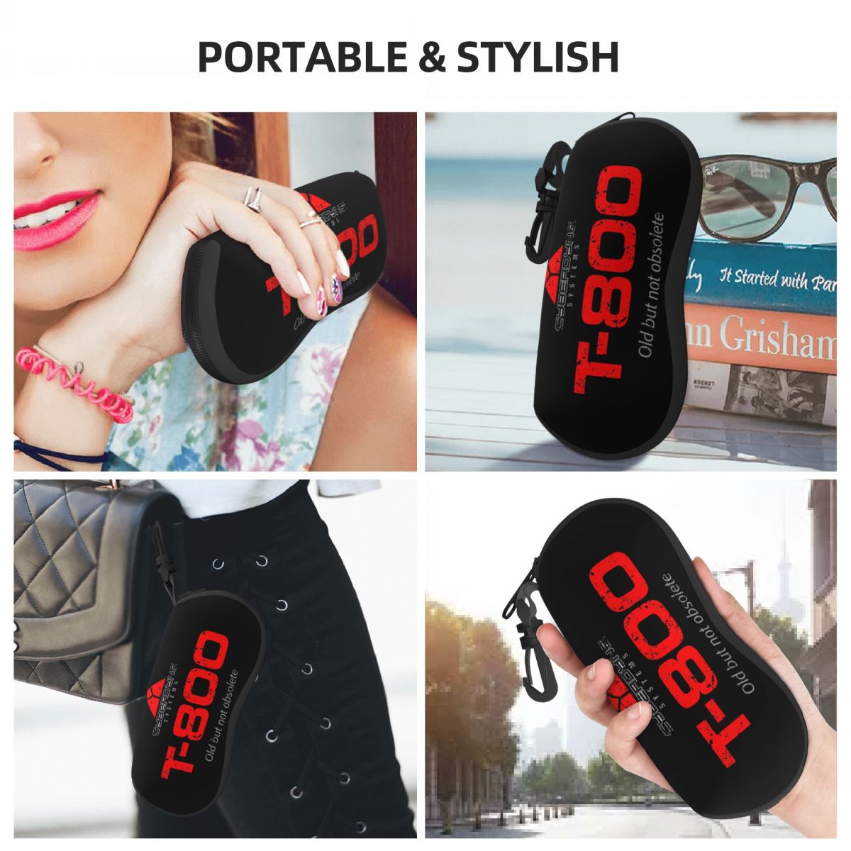 Terminator T800 Horizontal Glasses Case Film Reading Classic Sunglasses Pouch Personalized Male Female Eyewear Storage