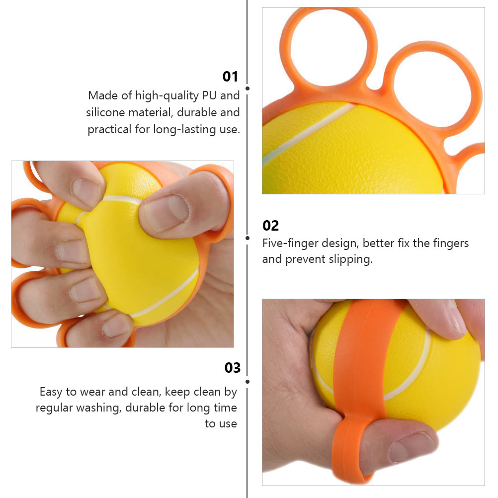 Five Finger Grip Ball Forearm Exerciser Hand Expander Wrist Muscle Booster Guitar Tools Brush