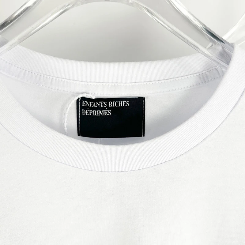Heavy Fabric Pattern Print T-Shirt Men Women White T Shirts
