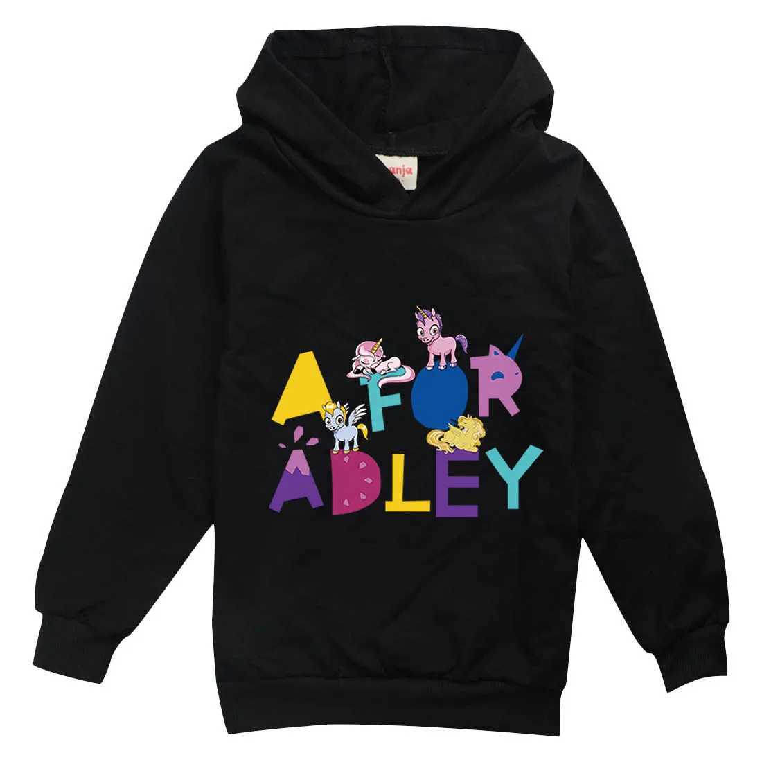 Hoodies Sweatshirts 2024 Spring A FOR ADLEY Clothes Kids Cartoon Jumper Baby Boys Hooded Sweater Toddler Girls Hoodies Children Casual Sweatshirt WX6.