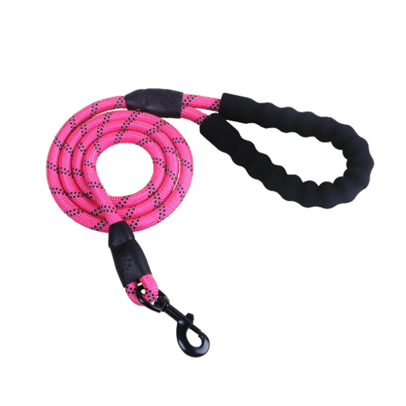 Terylene Reflective Threads Strong Dog Leashes Training Running Medium large Dogs Collar Leash Labrador Rottweiler Lead Rope Comfortable Padded Handle