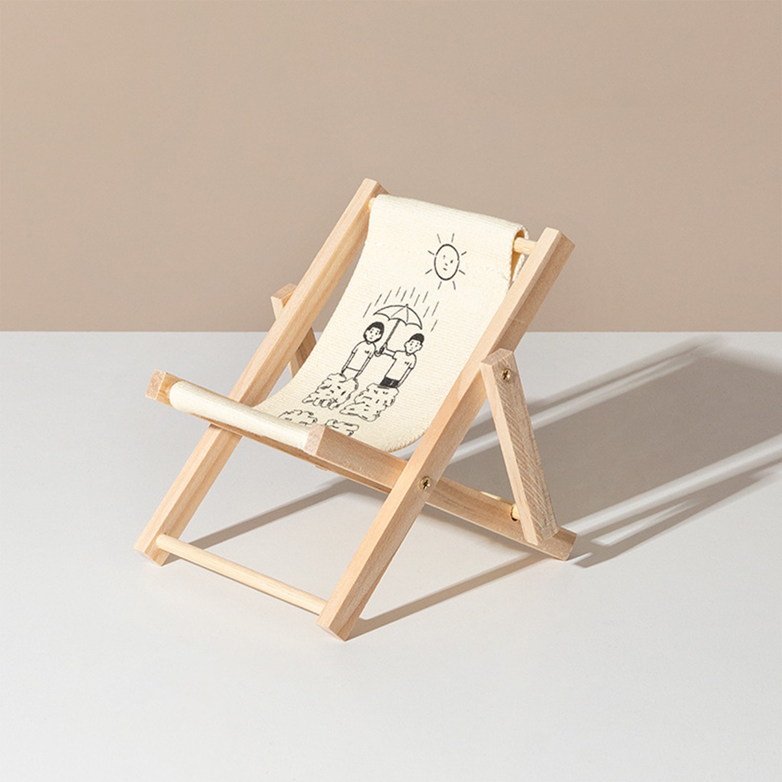 Clues Ornament Beach Chair Mobile Phone Bracket Mini Doll Accessories Photo Props Mini Toy Model Home Decorative Shelf Items