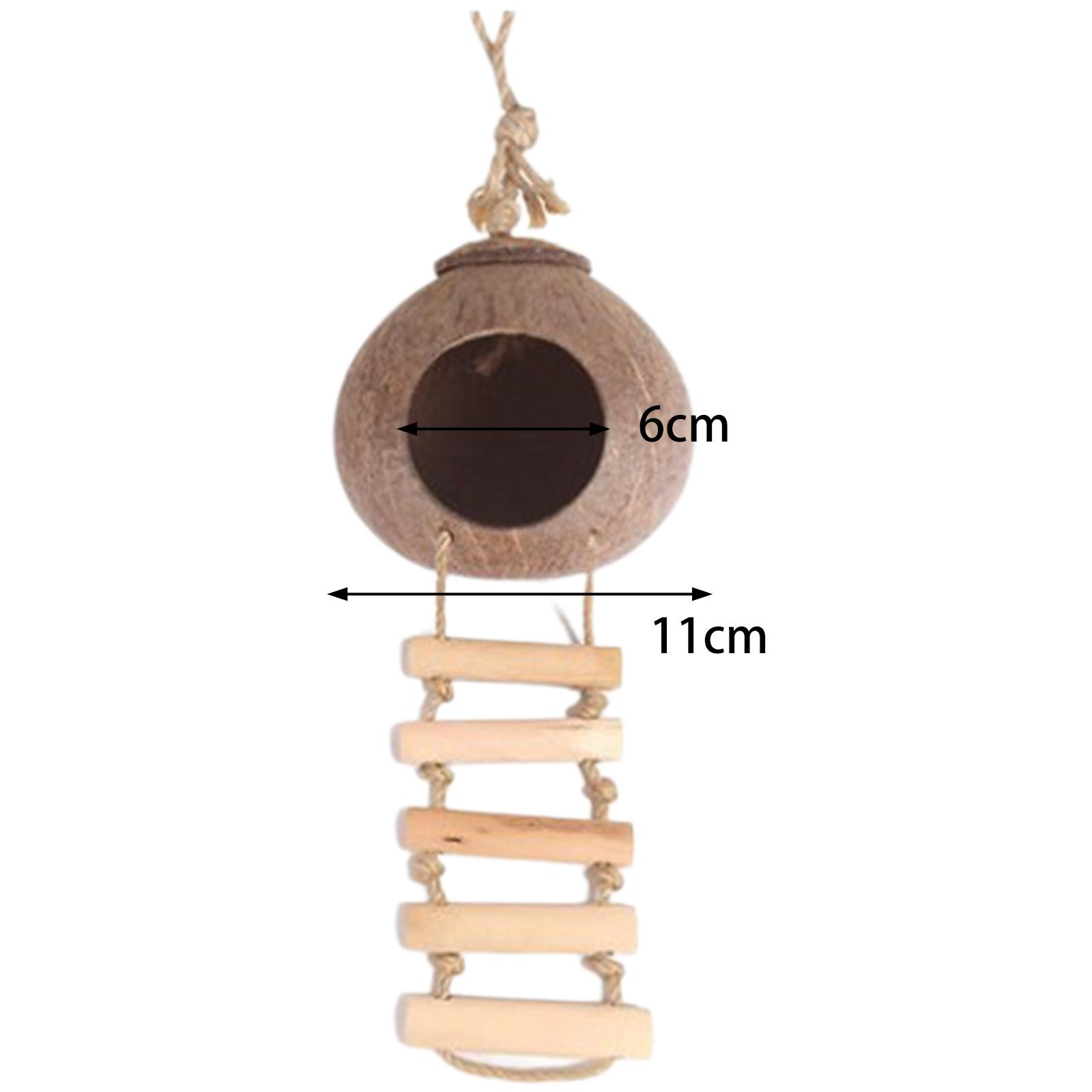 Coconut Bird Nest Birdhouse Small Animals House for Finches Parrot Budgies