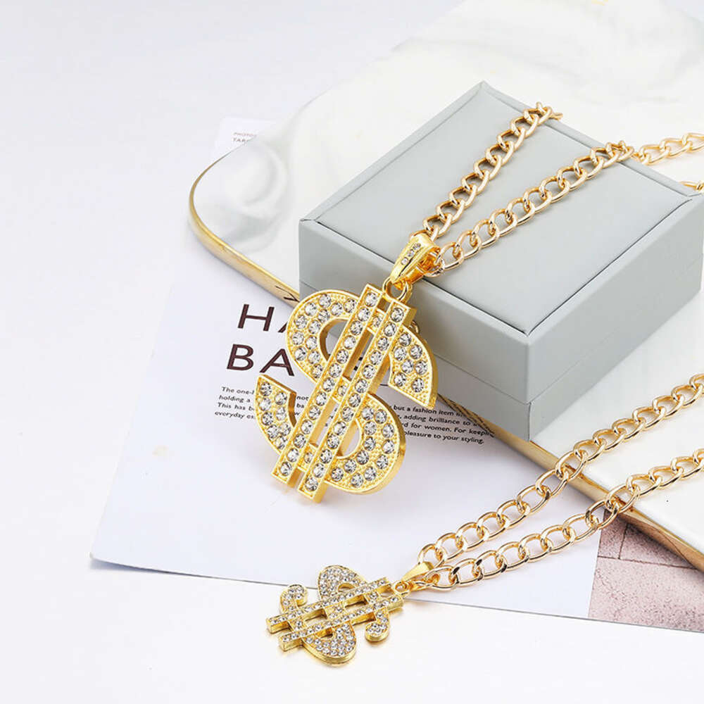 Dog Gold Chain US Dollar Water Alloy Pendant Necklace Trendy Pet Jewelry Hanging Chain Pet Supplies