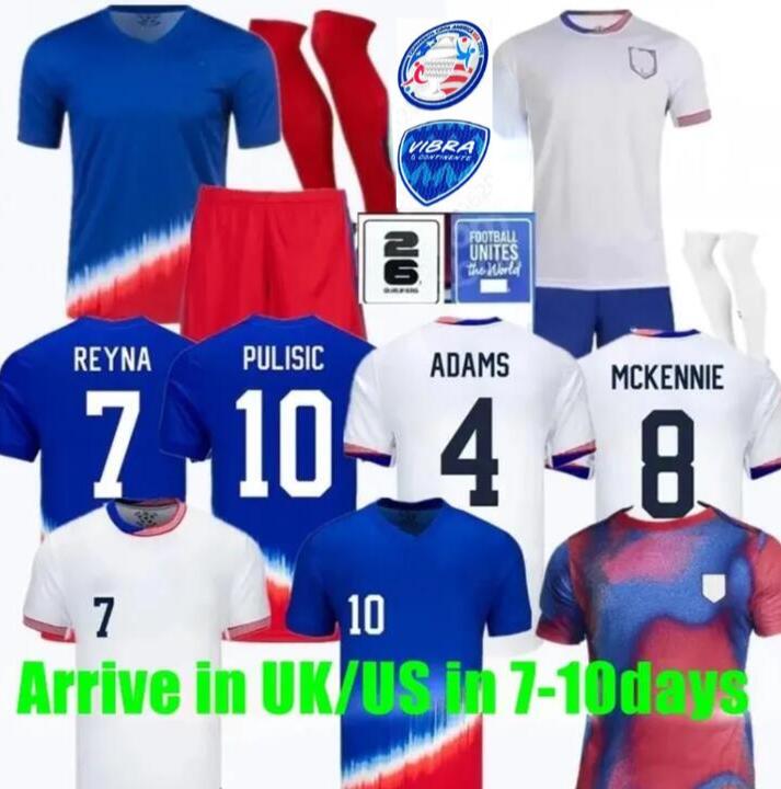 2024 2025 PULISIC UsaS Soccer Jerseys REYNA AARONSON WEAH ACOSTA McKENNIE 24 25 Maillot De Futol FERREIRA DEST MORGAN Us A Football Shirt RAPINOE DUNN USWNT Men