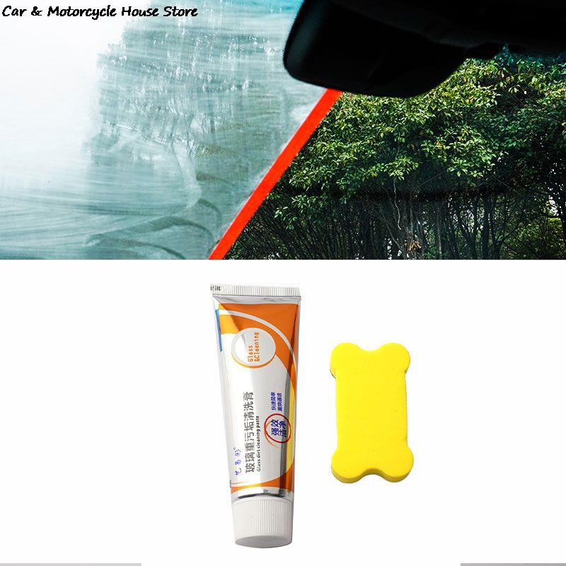 50g Auto Car Glass Polishing Glass Oil Film Removing Paste Clean Polish Paste for Bathroom Window Front Windshield Agent Tools