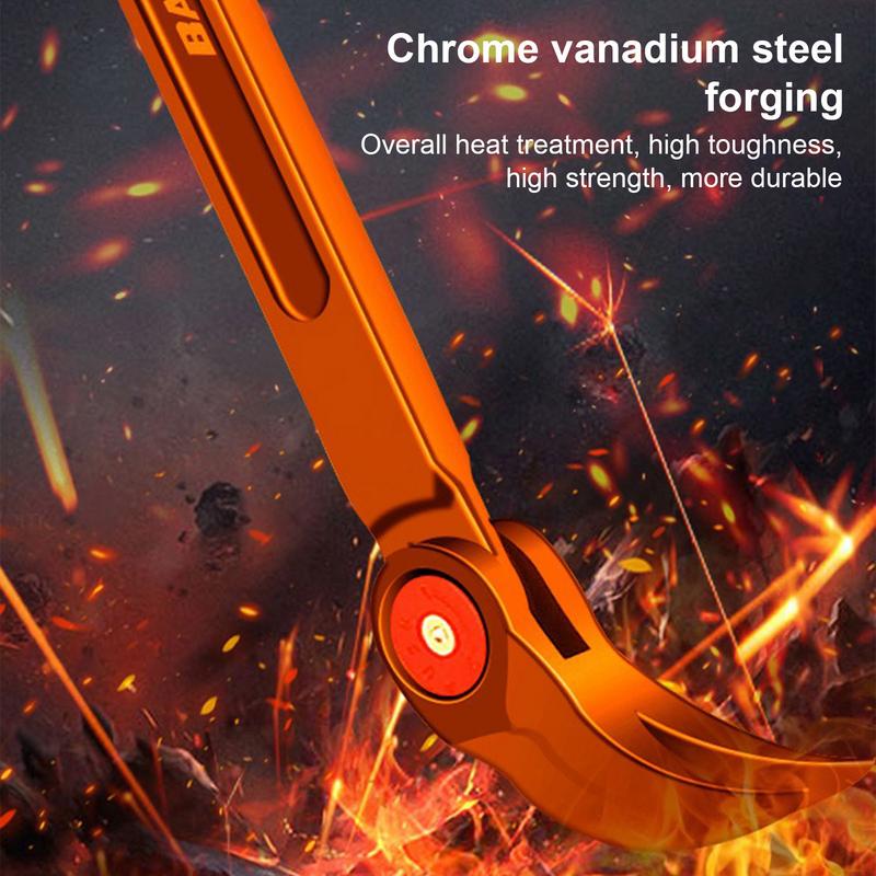 Nail Puller Pry Bar 180 Degree Rotatable Forged Steel Nail Bar Crowbar Nail Puller End Car Maintenance Supplies For Tire Removal