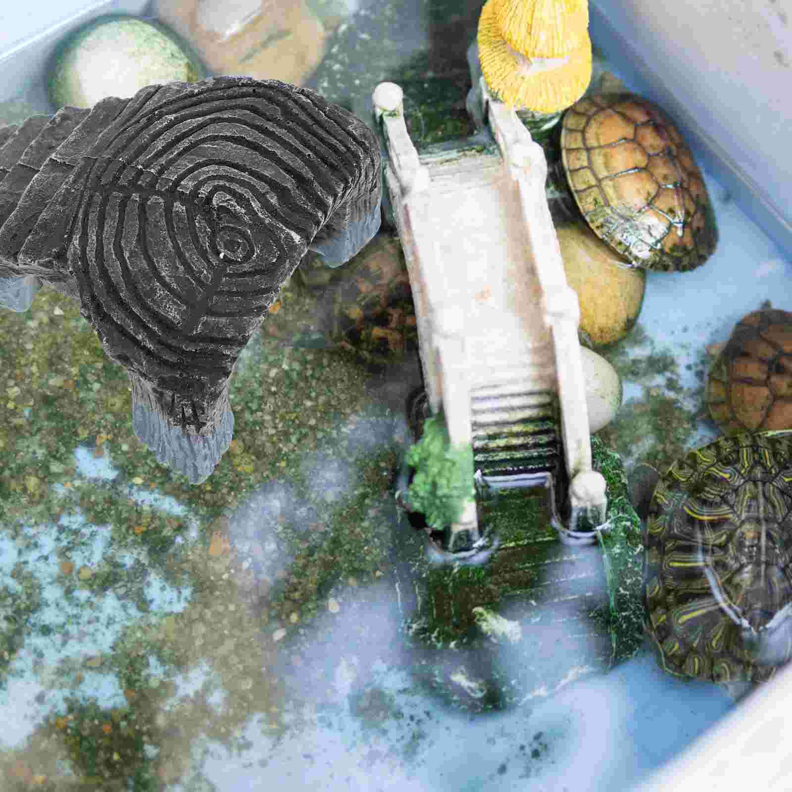 Durable Resin Turtle Basking Platform Ideal Tortoise Habitat Accessories for Reptile Climbing and Resting