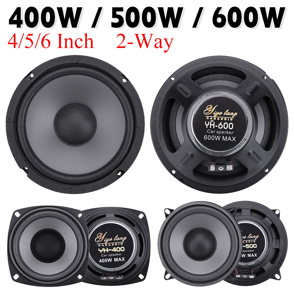 4/5/6 Inch Car Speakers 600W Subwoofer Car Audio Speaker Full Range Frequency Automotive Speakers Car Audio Horn for Vehicle