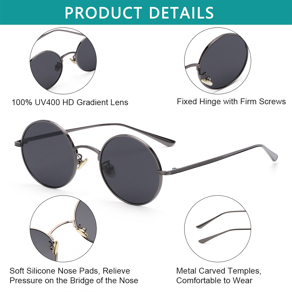 Metal Frame Circle Glasses Eyewear Vintage Sunglasses Circle Glasses Steampunk Sunglasses Round Sunglasses